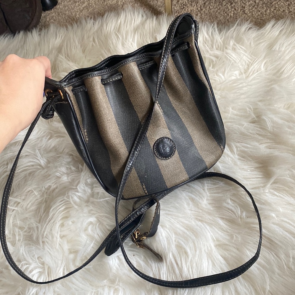 Fendi Black and Tan Mini Bag